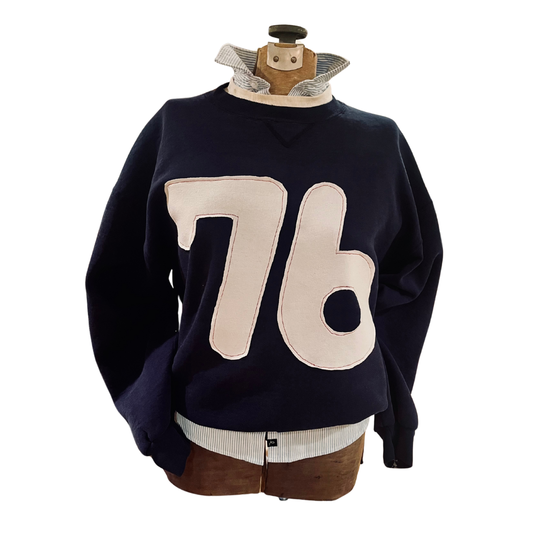 Navy Blue 76 Russel Crewneck