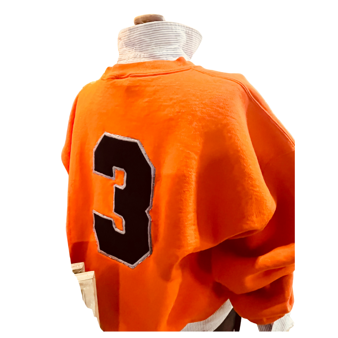 Orange Russel Crew Sweatshirt