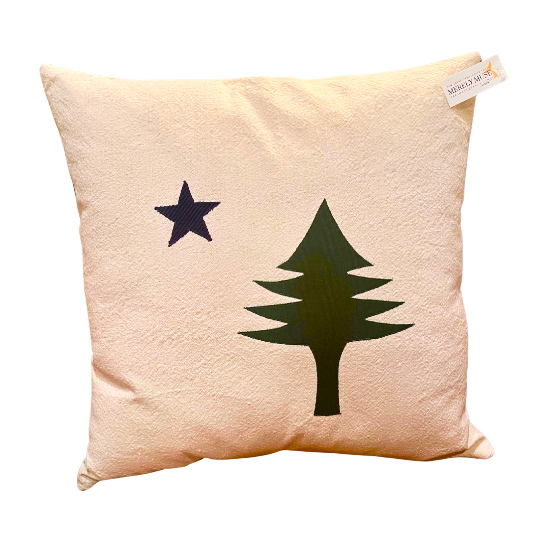 Maine Flag 1901 Pillow