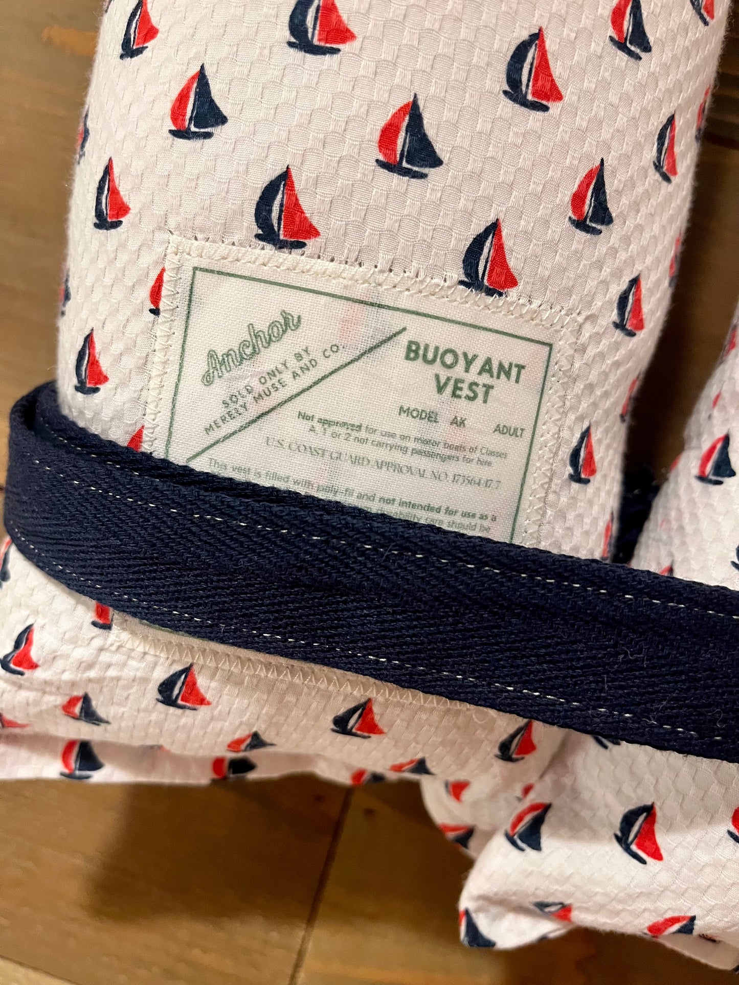 Vintage Inspired Life Vest - Sailboats