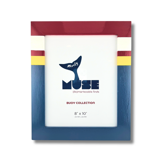 White Yellow Blue Buoy Frame