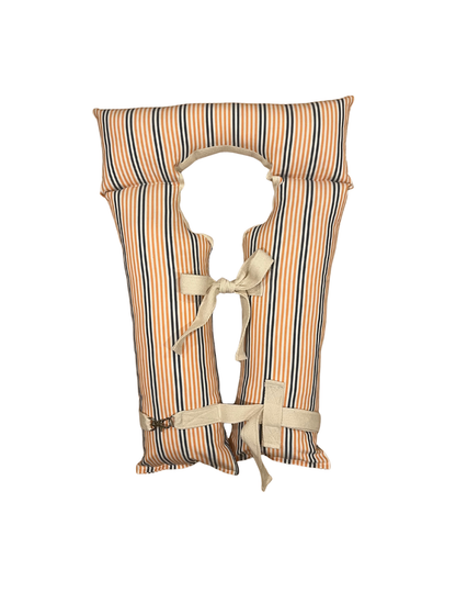Vintage Inspired Life Vest Decor - Blue & Orange Stripe