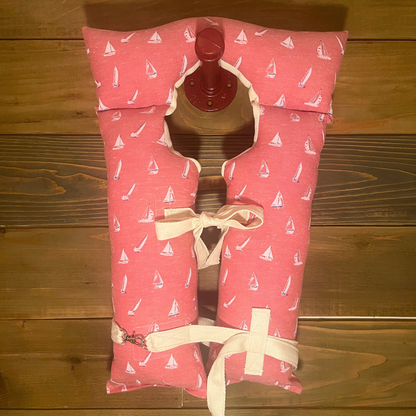 Vintage Life Jacket Decor - Sailboat