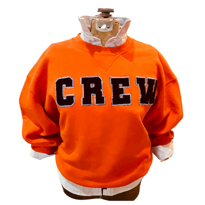 Orange Russel Crew Sweatshirt