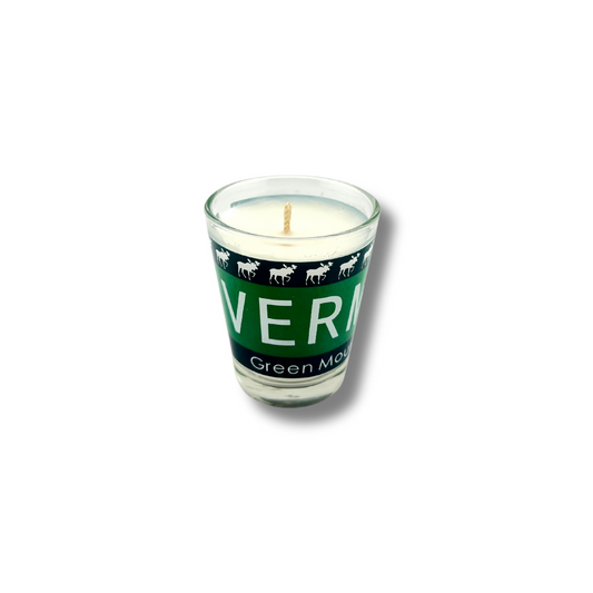 Vermont License Plate Mini Candle