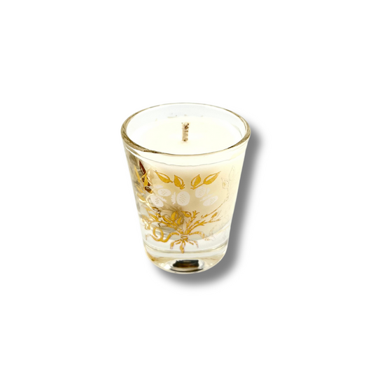 Gold Floral Mini Candle